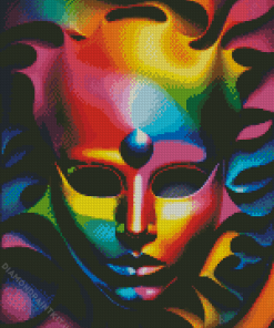 Colorful Theater Mask Diamond Painting