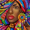 Colorful African Woman Diamond Painting
