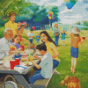 Family Picnic In The Park Diamond Painting