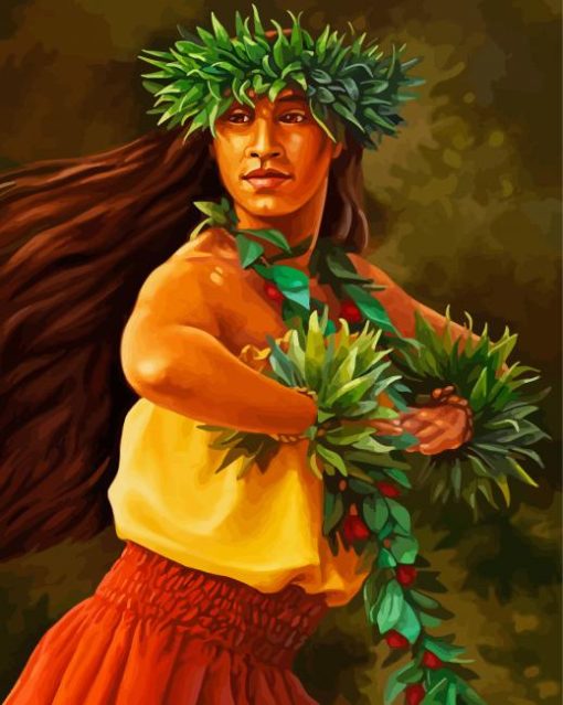 Hawaiian Hula Woman Diamond Painting