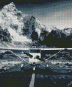Monochrome Cessna Aircraft Diamond Painting