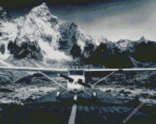 Monochrome Cessna Aircraft Diamond Painting