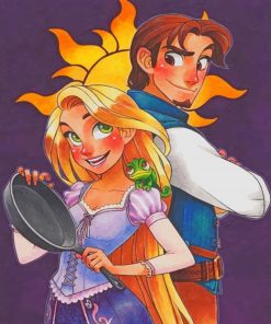 Princess Rapunzel And Eugene Diamond Painting