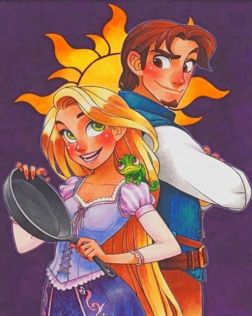 Princess Rapunzel And Eugene Diamond Painting