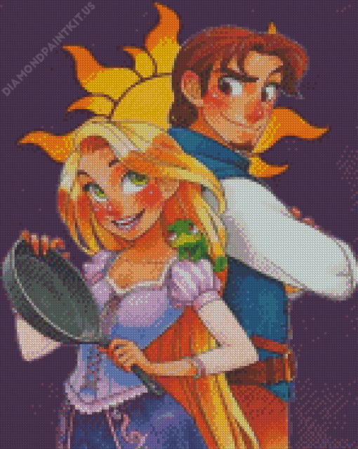 Princess Rapunzel And Eugene Diamond Painting