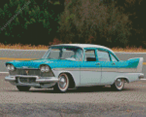 1958 Plymouth Car Diamond Painting