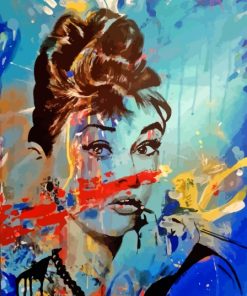 Abstract Audrey Hepburn Actress Diamond Painting