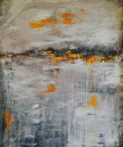 Abstract Grey And Gold Art Diamond Painting