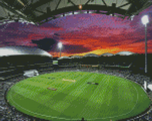 Adelaide Oval Stadium At Sunset Diamond Painting