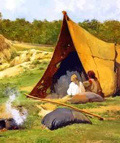 Albert Bierstadt Indian Camp Diamond Painting