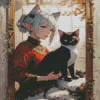 Anime Cat and Elf Diamond Painting
