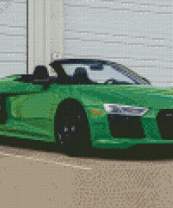 Audi R8 Green Car Diamond Painting