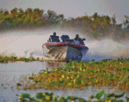 Bass Boat Diamond Painting