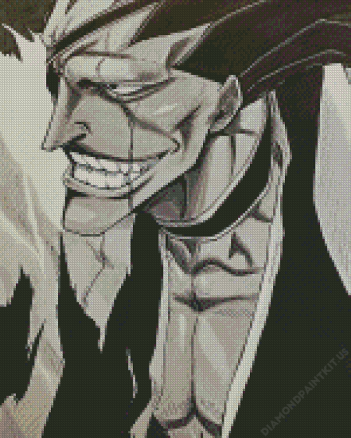 Black and White Kenpachi Zaraki Diamond Painting