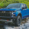 Blue Chevrolet Silverado Diamond Painting