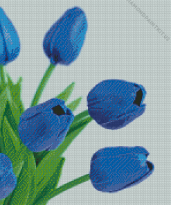 Blue Tulips Home Diamond Painting