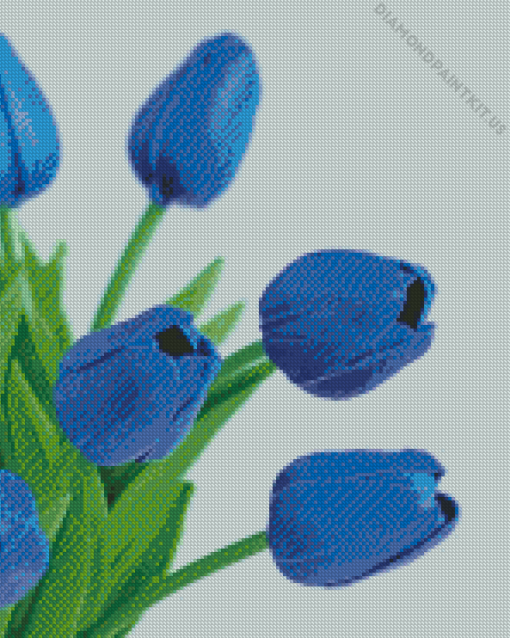 Blue Tulips Home Diamond Painting