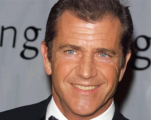 Blue Eyed Mel Gibson Diamond Painting