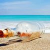 Bottle on Beach Diamond Painting