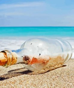 Bottle on Beach Diamond Painting