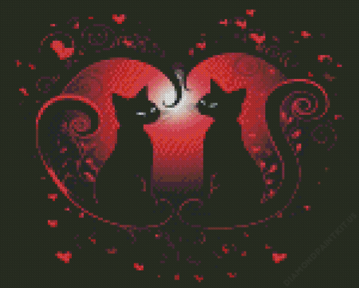 Cats in Love Diamond Painting