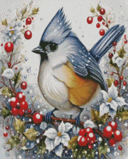 Christmas Bird Diamond Painting