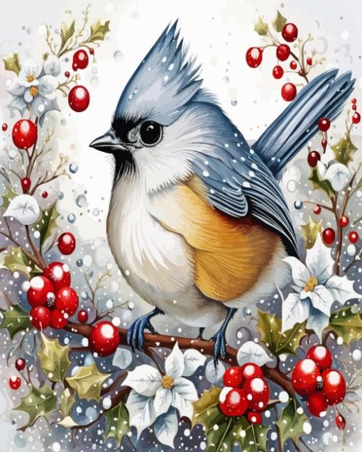 Christmas Bird Diamond Painting