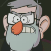 Close Up Grunkle Stan Diamond Painting