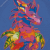 Colorful Flower Dragon Art Diamond Painting
