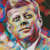 Colorful John F Kennedy Diamond Painting