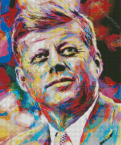 Colorful John F Kennedy Diamond Painting