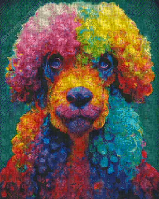 Colorful Poodle Face Diamond Painting