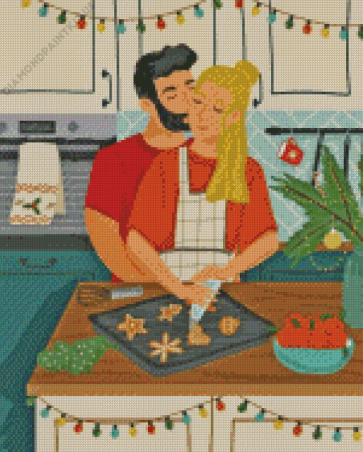 Couple in The Kitchen Diamond Painting