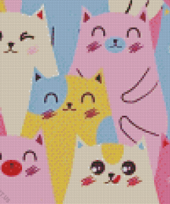 Cute Cartoon Cats Diamond Painting