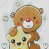 Cute Teddy Bear and Star Diamond Painting