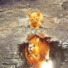 Cute Cat Reflection Lion Diamond Painting