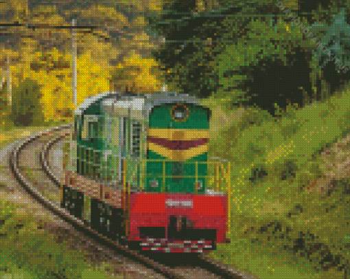 Diesel Locomotive Diamond Painting