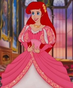 Disney Princess Pink Dress Diamond Painting