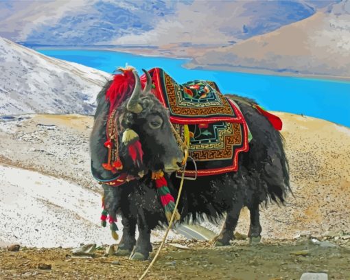 Domestic Yak Animal Diamond Painting