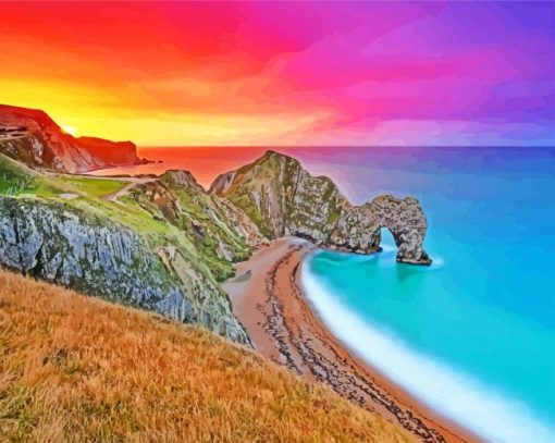 Durdle Door At Sunset Diamond Painting