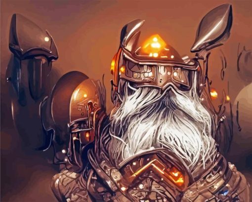 Dwarf With Helmet Diamond Painting