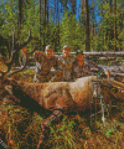Elk Hunters Diamond Painting