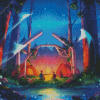 Fantasy Forest Campsite Diamond Painting