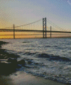 Forth Road Bridge Sunset Diamond Painting