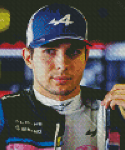 French Driver Esteban Ocon Diamond Painting