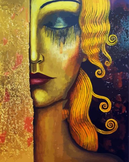 Gold Tears Diamond Painting