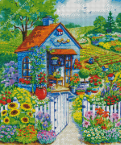 Green House Shed Diamond Painting