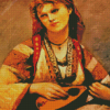 Gypsy with a Mandolin by Corot Diamond Painting