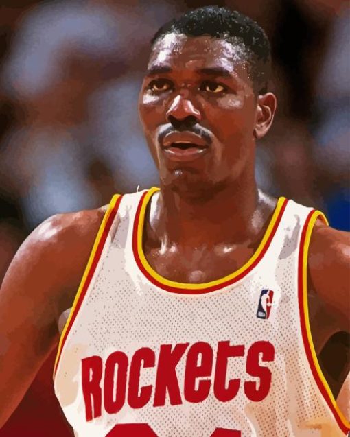 Hakeem Olajuwon Basketballer Diamond Painting