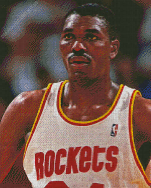 Hakeem Olajuwon Basketballer Diamond Painting